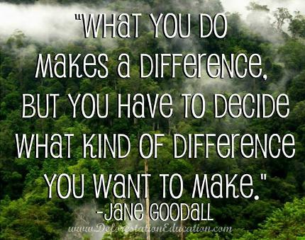 Dr. Jane Goodall Quote - Deforestation Education